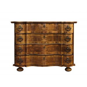 Baroque style chest of drawers, 4-tiered