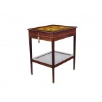 Table display case around 1900, Mahogany solid and inlaid