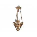 Hanging basket, Consisting of upper and lower part and three hanging rods