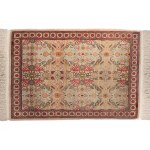 Silk carpet with metal brocade, 20th century