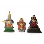 Collection of carvings, 4 Pietàs & 1 mercy seat