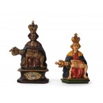 Collection of carvings, 4 Pietàs & 1 mercy seat