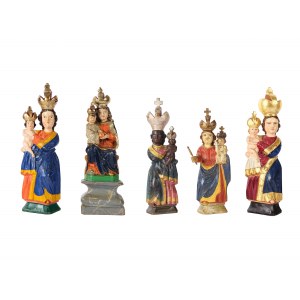 Mixed lot of carvings, 5 Madonnas
