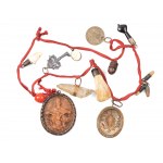 Rosary with Arma Christi, Terracotta relief with mercy seat & relics