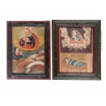 Mixed lot of 5 plates, Ex Voto