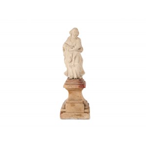 Mary from a crucifixion group on a stone plinth, 18th century