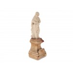 Mary from a crucifixion group on a stone plinth, 18th century