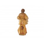 Baroque sculpture with the sweat cloth of Veronica, Carved wood