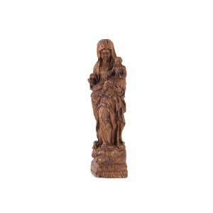 Madonna with child, In the late Gothic style of the 16th century