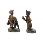 Pair of figures, Viennese bronze