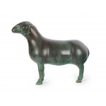 Two sheep, Cast bronze & patinated