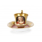 Handled cup with saucer, Jesus