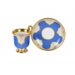 Biedermeier cup with saucer, mid 19th century