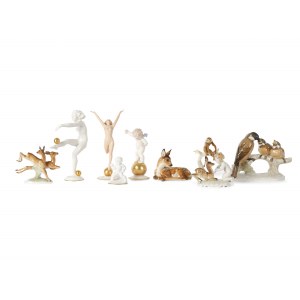 Mixed lot: Porcelain figurines, 9 pieces