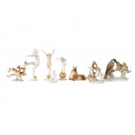 Mixed lot: Porcelain figurines, 9 pieces