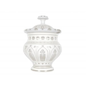 Punch bowl with lid, Bohemia