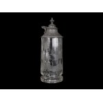 Glass jug with lid, Around 1880/1900