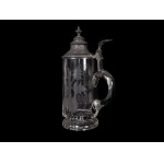 Glass jug with lid, Around 1880/1900