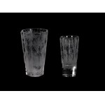 Mixed lot: 2 glasses with cut decoration, Around 1900/20