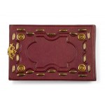Leather portfolio with greeting cards, Around 1900