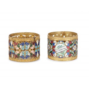 Pair of napkin rings, Russia?