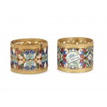 Pair of napkin rings, Russia?