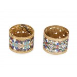 Pair of napkin rings, Russia?