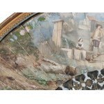 Fan in original frame, mid 19th century