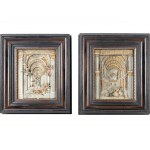 Pair of backdrop pictures, 18th/19th century