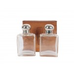 3 perfume bottles, Glass with metal closure