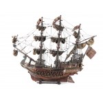 Model ship, wood, lines & ropes