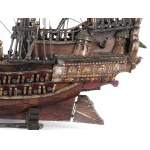 Model ship, wood, lines & ropes