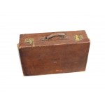 Travel case, Wood and leather covered