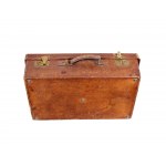 Travel case, Wood and leather covered