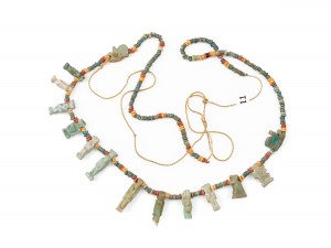 Original antique necklace, With ceramic beads & ushabtis