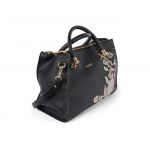 Liu Jo handbag, Black faux leather with decoration on the front