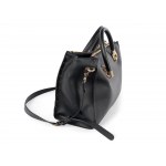 Liu Jo handbag, Black faux leather with decoration on the front