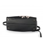 Liu Jo handbag, Black faux leather with decoration on the front