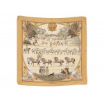 Hermès silk scarf, Présentation de Chevaux
