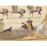 Hermès silk scarf, Présentation de Chevaux