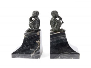 Pair of bookends in the shape of Pan, Around 1900