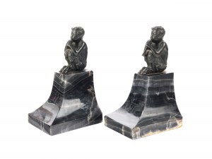 Pair of bookends in the shape of Pan, Around 1900