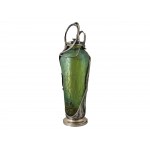 Glass vase with metal mounting, Johann Loetz Witwe, Klostermühle