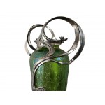 Glass vase with metal mounting, Johann Loetz Witwe, Klostermühle