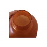 Vase with brass mount, Orange lascivious