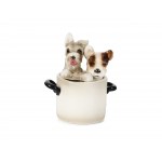 2 Terriers in pot, Version Goldscheider