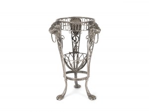 Vase holder, silver