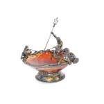 Salt barrel, Agate bowl