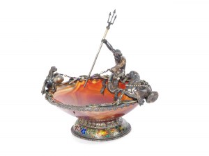 Salt barrel, Agate bowl