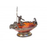 Salt barrel, Agate bowl